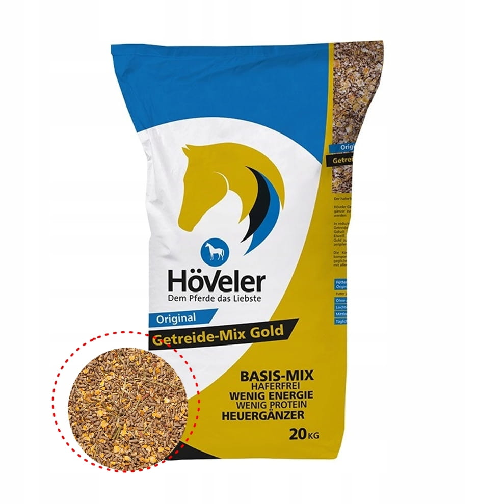Pasza HOVELER Original GETREIDE-MIX GOLD 20 kg - Cavalo